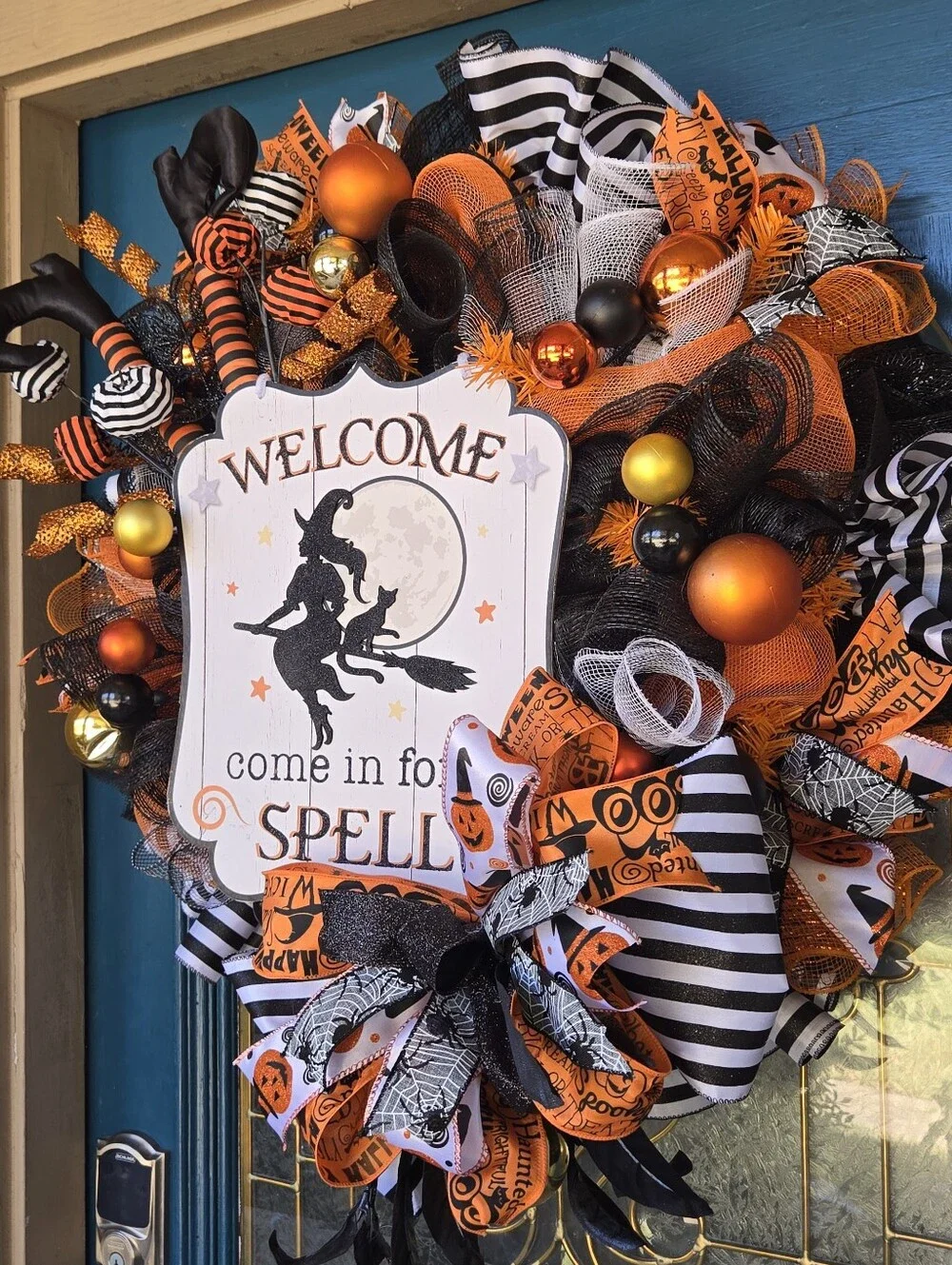 Welcome Come In For A Spell Witchy Halloween Wreath